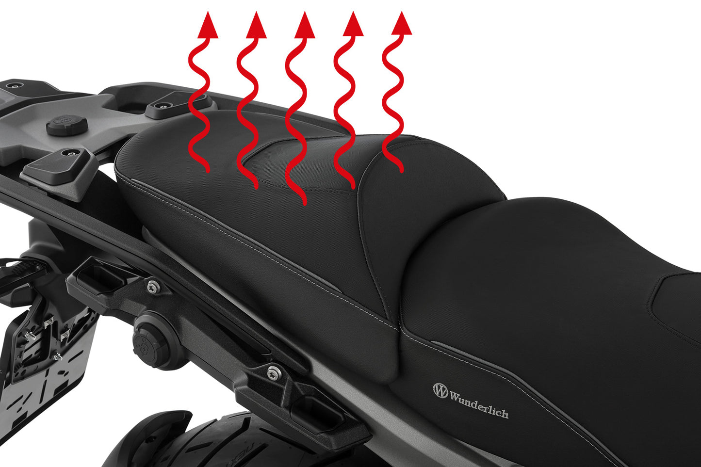 Wunderlich Passenger Seat AKTIVKOMFORT with seat heating Smart Plug & Play R 1300 GS - standard - black