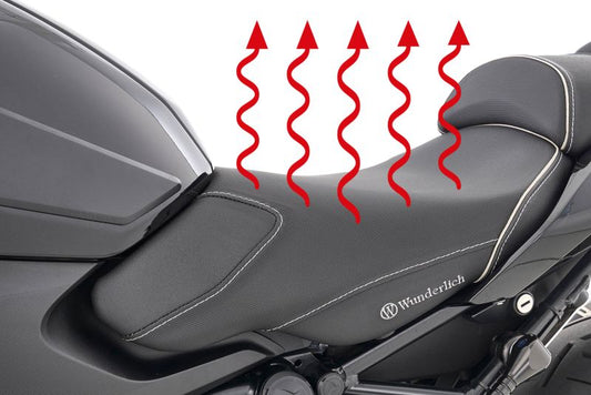 Wunderlich AKTIVKOMFORT rider seat - with seat heating Smart Plug & Play - low - black