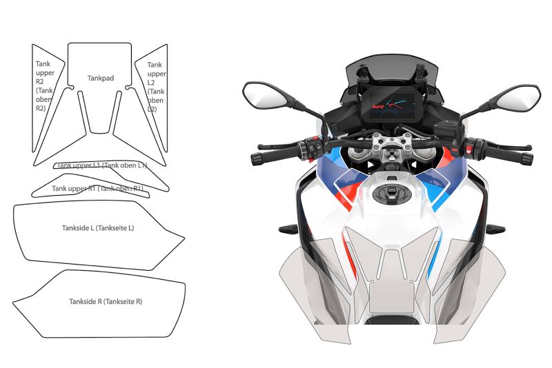 Tank protection S/M 1000 XR PremiumShield - clear