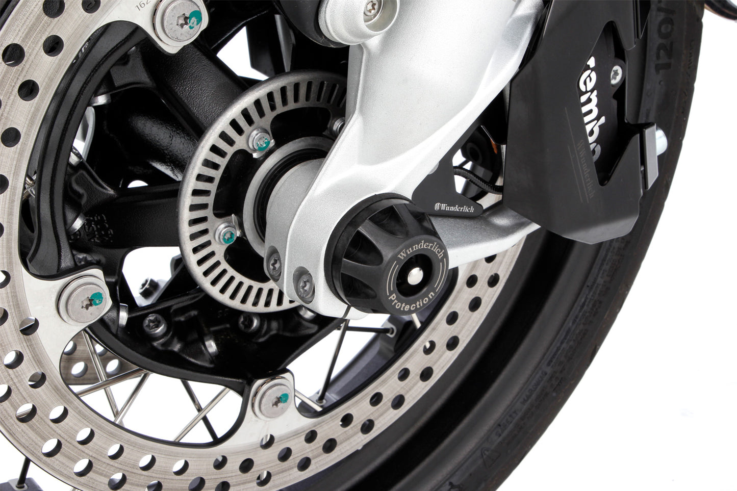 Wunderlich Axle protection pads DOUBLESHOCK R 12 / R 12 nineT - front - black