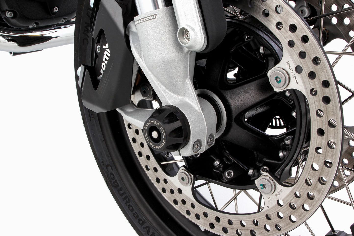 Wunderlich Axle protection pads DOUBLESHOCK R 12 / R 12 nineT - front - black