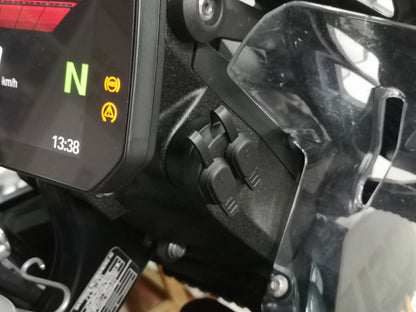 Dual USB charger + DIN Relocation Kit for BMW R1300GS